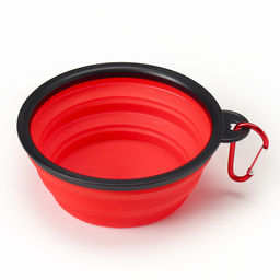 Цена за 2 шт. Миска силиконовая, складная, 350 мл, 13 см, красная - Пижон фото 2