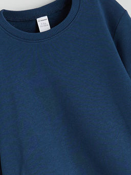 Bisiklet Yaka Basic Erkek ?ocuk Sweatshirt