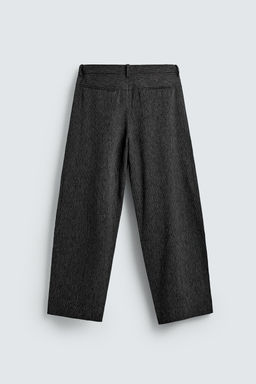 TEXTURED CARROT FIT TROUSERS - Zara фото 7