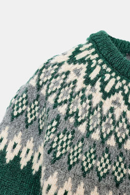 JACQUARD KNIT SHORT SLEEVE CARDIGAN - Zara фото 5