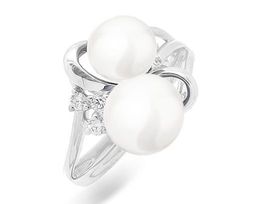 Кольцо из серебра жемчуг, К1501