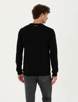 Siyah Regular Fit Sweatshirt - Pierre cardin фото 5