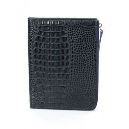 Папка натуральная кожа Croco-1304, 2отд, 2 отд, 8внут карм, синий КЛ (98) 263595  фото 2