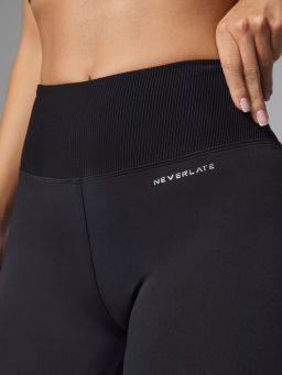 Спортивные леггинсы с поясом в рубчик