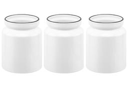 Набор 3 банок д/хранения 1 л 12*12*17 см Tea, Coffee, Sugar с крышкой, белый - Elan gallery фото 7