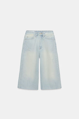 BERMUDA JORTS DENIM TRF ROTOS TIRO MEDIO / Azul claro - Zara фото 5