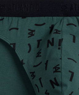 ATLANTIC 3MP-161 Трусы спорт Fashion - набор 3 шт. темно-зеленый + черный + графитовый  фото 5