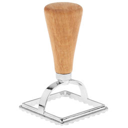 Штамп металлический для пельменей Квадрат 5,8х5,8см h10см, деревянная ручка, на картоне (Китай)