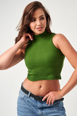 52714 топ укороченный с горлом - Натали фото 32