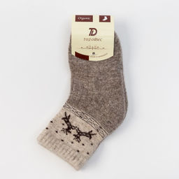 Носки детские шерстяные, «Олени», серые, размер 10-12 см (1)