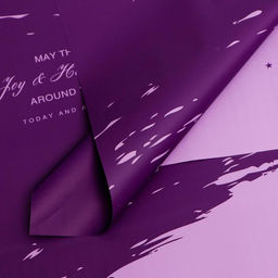 Цена за 20 шт. Плёнка матовая двухсторонняя Счастье вокруг фиолетовый, 0,58 х 0,58 м - UPAK LAND фото 2