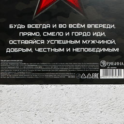 Подарочный набор 23 Февраля: гель для душа 200 мл и мочалка для тела, HARD LINE