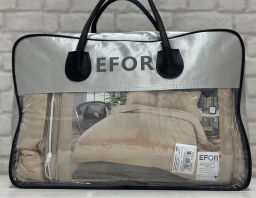 КПБ EFOR PREMIUM SATIN BEJ с одеялом бежевый евро