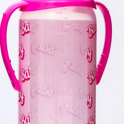 Бутылочка для кормления малыша M&B Baby, классическое горло, с ручками, от 3 мес, 250 мл., цилиндр