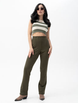Брюки футер 2-х нитка,хаки - Binita фото 2