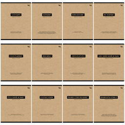 Комплект тетрадей 48л. "Крафт" - 12 предметов (ТПК5ск48_лм 63723, BG) крафт