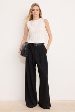 Koyu Gul Kurusu Fitted/Vucuda Oturan Kolsuz Dokulu Orme Bluz TWOSS26BZ00259 - Trendyolmilla фото 6