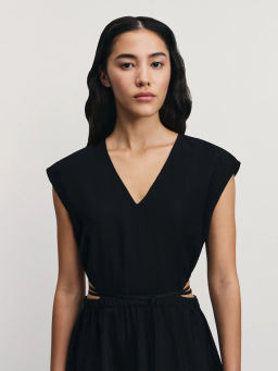 Платье миди из жатой вискозы / Zarina  фото 6