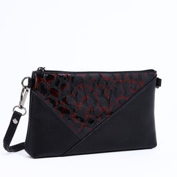 Сумка-клатч на молнии, цвет чёрный/красный - Simaland фото 6