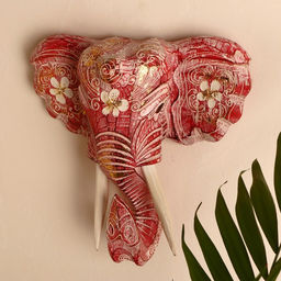 Сувенир «Голова слона», 28×26×10.5 см, дерево