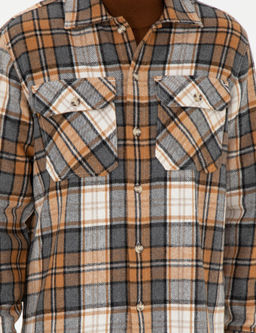 A__k Kahverengi Oduncu Oversize Uzun Kollu G_mlek