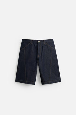 BAGGY FIT DENIM BERMUDA SHORTS WITH STITCHING - Zara фото 6