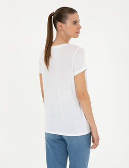 Beyaz Comfort Fit Basic Ti__rt