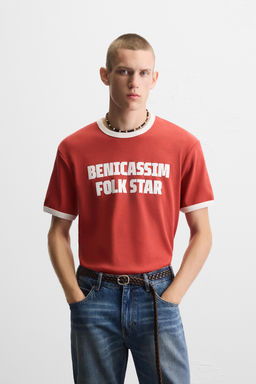 GUITARRICADELAFUENTE SLOGAN RIB T-SHIRT - Zara фото 2