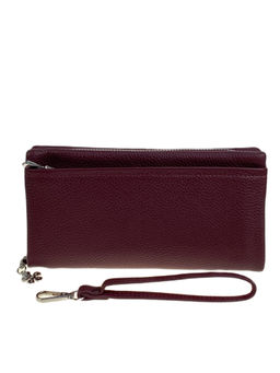 Женское портмоне из искусственной кожи, цвет бордовый