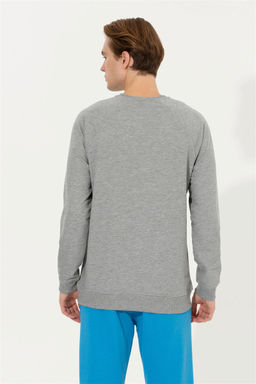 Erkek Gri Melanj Basic Sweatshirt Sepette S_rpriz _ndirim - U.s. polo assn фото 5