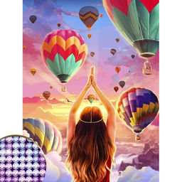Алмазная мозаика с частичным заполнением «Воздушные шары» 30×40 см, холст