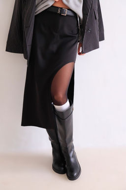 11784 Юбка с вырезом чёрная - Martichelli фото 16