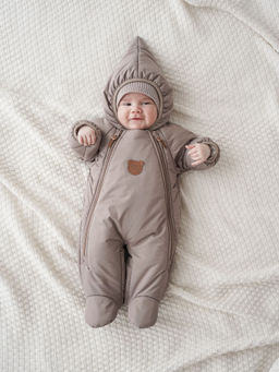 Комбинезон демисезонный с закрытой ножкой Латте 0+ - Bungly фото 2