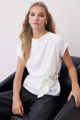 Kahverengi Kolsuz Kusakl? Dokuma Bluz TWOAW26BZ00057 - Trendyolmilla фото 2