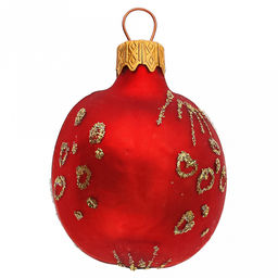 Елочная игрушка фигурка стеклянная Половинка яблока h6см, ручная художественная роспись, подарочная упаковка (Россия) - Домашняя мода фото 4