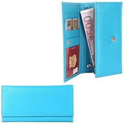 Портмоне женское Premier-DM-1 н/к, 6 отд, 4 карм, голубой флотер (324) 193746