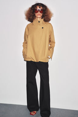ZW COLLECTION MINIMAL SHORT TRENCH COAT