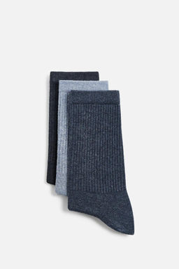 PACK OF 3 RIBBED SOCKS
