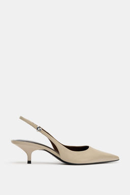SLINGBACK KITTEN-HEEL SHOES WITH STRAP - Zara фото 2
