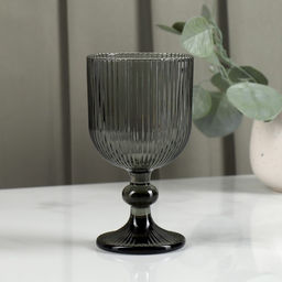 Бокалы для вина SL Home «Модерн», 250 мл, 8×14.5 см, набор 2 шт., стекло, графитовые