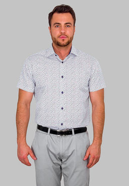 Сорочка мужская короткий рукав GREG 163/109/2207/ZS/C/1