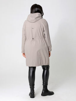 24135 Плащ серо-бежевый - Dizzyway фото 3