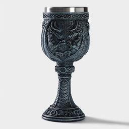 Бокал средневековый «Дракон», 200 мл, 8×19 см, нержавеющая сталь, синий