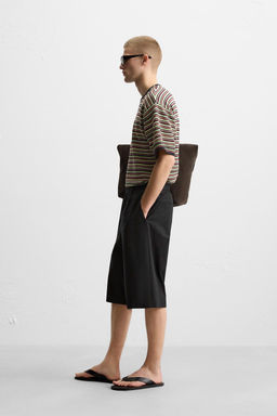 PLEATED BERMUDA SHORTS WITH BELT - Zara фото 4