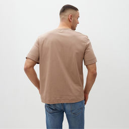 Футболка мужская MINAKU: Basic line MAN бежевая, размер 52