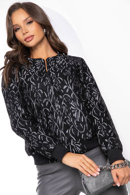 Бомбер на молнии (черный) Б8289 - Lt collection фото 4