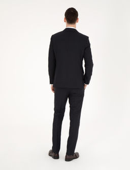 Siyah Slim Fit Tak_m Elbise