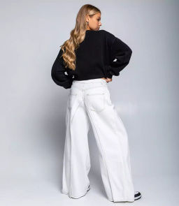 Джинсы #КТ697, белый