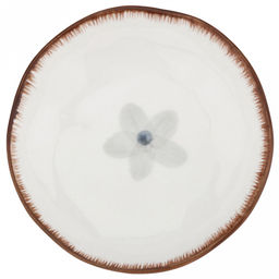 Аквилегия Блюдце-розетка для варенья фарфоровое д9,8см h2,2см, с деколью, волнистый край, отводка (Китай)