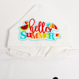 Полотенце - пончо детское махровое «Крошка Я. Панда», 60×120 см, хлопок 100%, белое